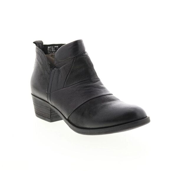 Miz Mooz Leather Cut-Out Ankle Boots Burlington Black - Medium - Picture 1 of 8